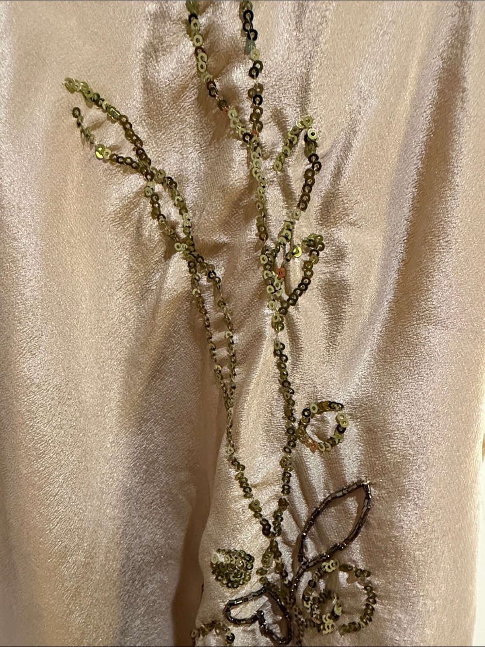NWT 100% silk Aratta Champagne Satin Slip top size L - Picture 6 of 8